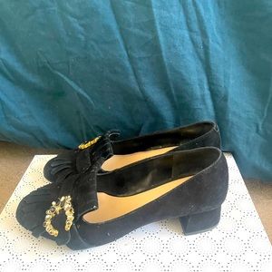 Nine west, suede leather pumps, 2 inch, size 7 US